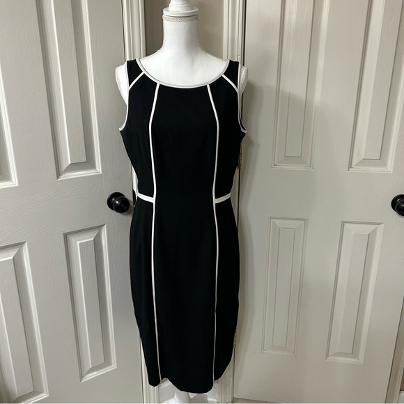 White House Black Market Dresses & Skirts - White House Black Market Black Dress with White Accents